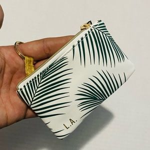 Starbucks L.A coin purse with palm tree/leaf design